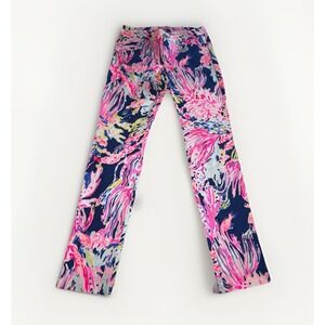 Lilly‎ Pulitzer Women's Multicolor Kelly Ankle Pants Tropical Vacation Size 0